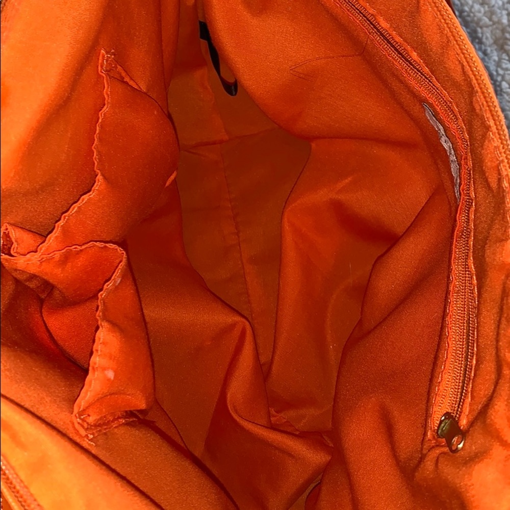 Kenneth Cole large dome satchel in vibrant orange color - Picture 6 of 10